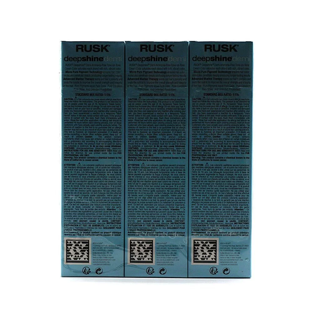 3 Pack Rusk Deepshine Demi 5.3G‎ Light Golden Brown NEW